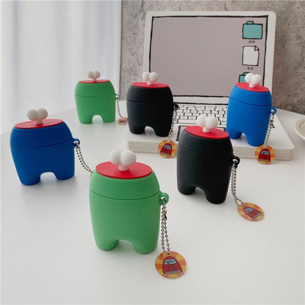 

for airpods pro case among us 3d cartoon game case for airpods 2 silicone headphones case protective cover with keychain funda