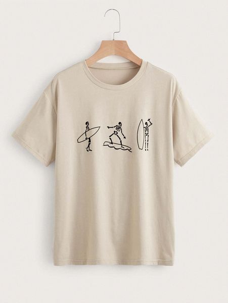 

skeleton print tee g6do#, White