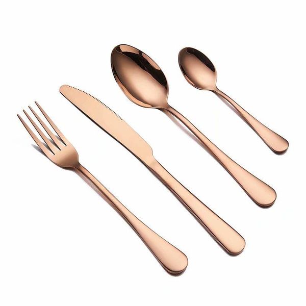 

spklifey gold dinnerware set wedding golden travel cutlery set stainless steel dinner knife fork scoops silverware wholesale h sqcmws