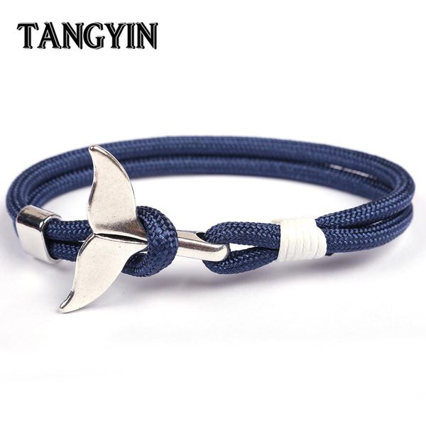 

tangyin 2018 trend якорь браслет браслет кита форма хвоста мужчины выживание веревочный браслет мужчины мужчины женщины ювелирные изделия пр