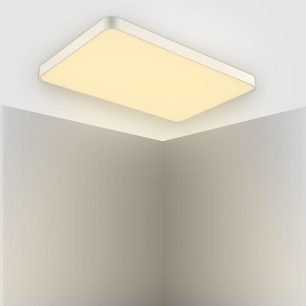 

led ultra-thin ceiling lamp 600 * 400mm 48w led ultra-thin ceiling lamp square warm white light 2 piece set