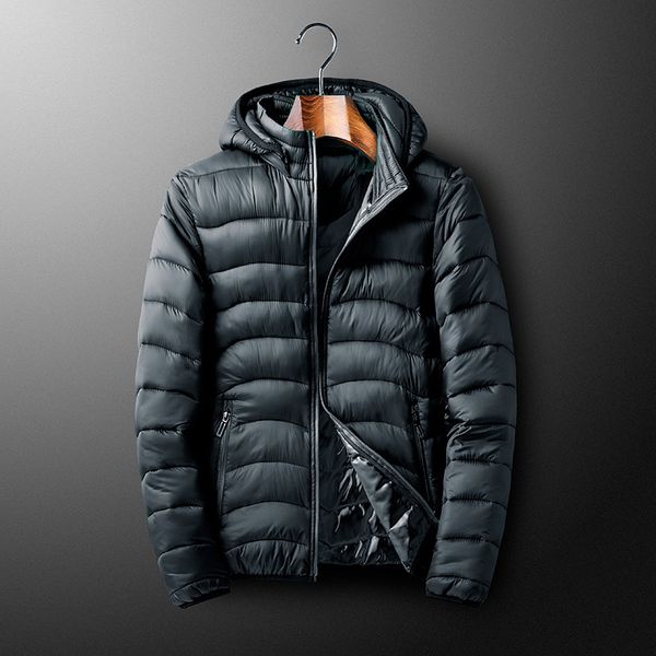 

2021 korean-style new selling short men's coat wear thick male winter u48x, Black