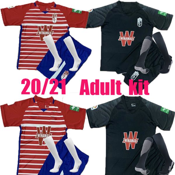

kit 2020 2021 granada soccer jerseys l. suárez kenedy granada cf home away third soldado herrera antonio puertas football shirts, Black