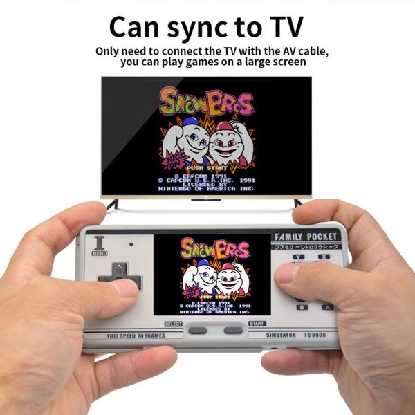 

handheld retro mini game console built-in classic 2,000 different games for 4k tv /av output pal & ntsc