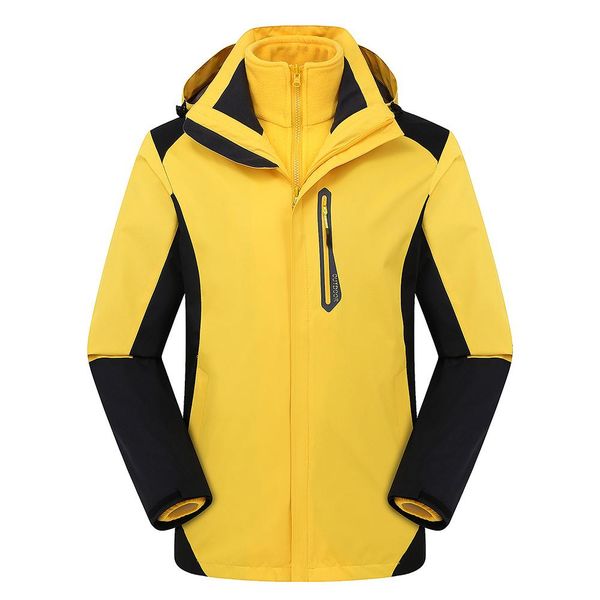 

autumn factory direct outdoor three-in-one jacket custom logo plus velvet thickening male women's mountaineering, Black;red