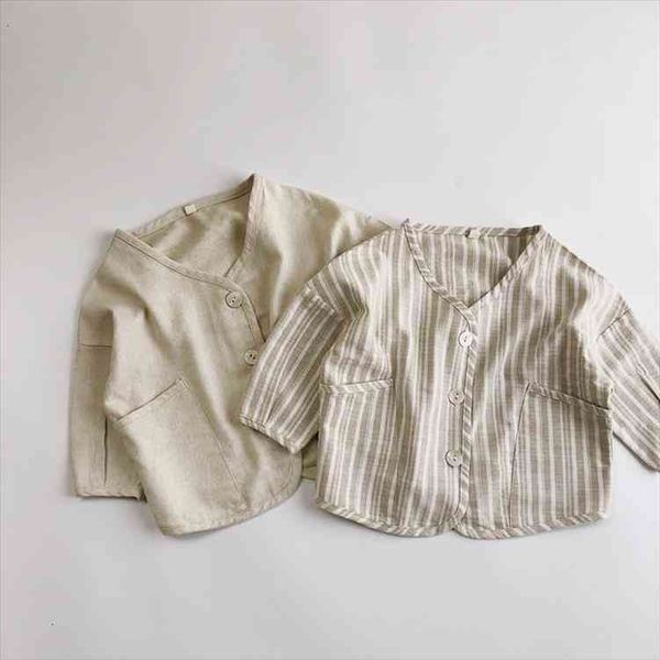 

toddler kids baby linen cotton shirt boys girl long sleeve shirts blouses coat cute pocket jacket children clothes, White;black