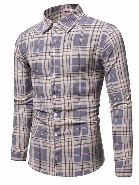 

men plaid print shirt j0iw#, White;black