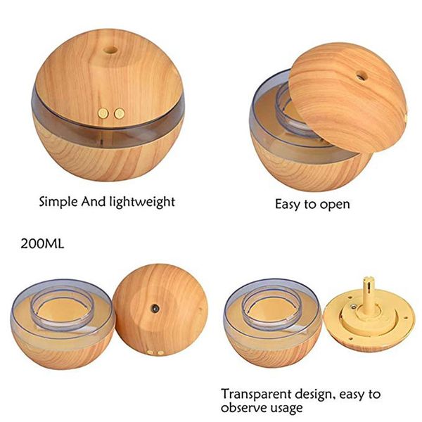 

usb humidifier aroma essential oil diffuser ultrasonic cool mist humidifier air purifier 7 color change led night light for home h wmtyiq
