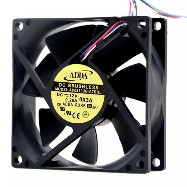 

for adda ad0812ub-a7bgl s dc 12v 0.26a 4-wire 80x80x25mm server cooling fan1