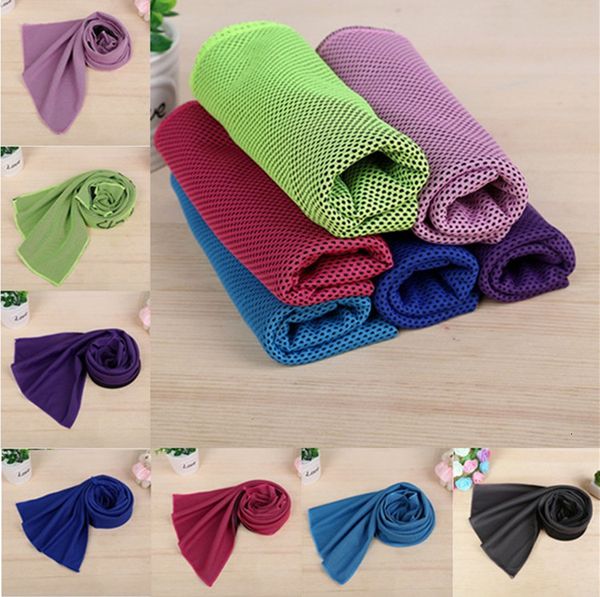 

magic cold exercise fitness sweat summer color outdoor sports ice cool towel hypothermia 88*33cm cooling towels 510pcst1