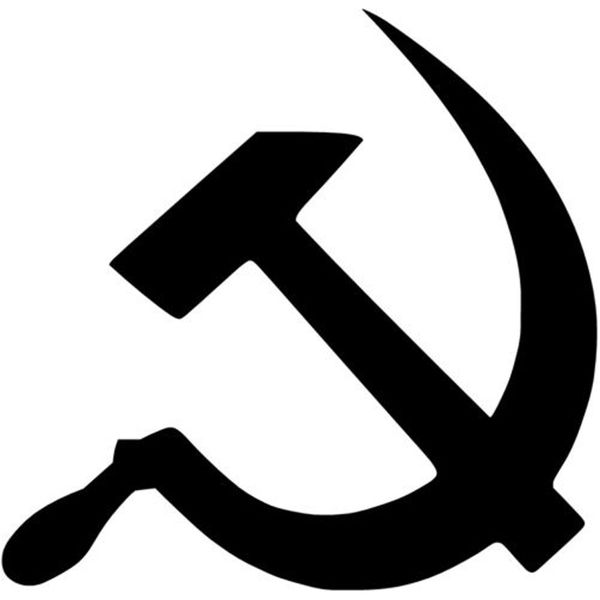 

9.7cm*9.5cm ussr hammer car-styling car accessories vinyl stickers black/silver s3-4841