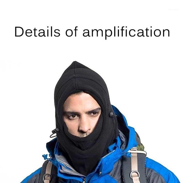 

outdoor sport cycling hiking bike breathable head wrap mask ski balaclava knit hat face shield beanie cap warm windproof1, Black