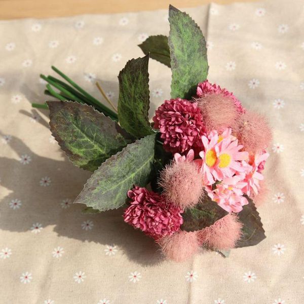 

decorative flowers & wreaths diy artificial flower bouquet christmas home decor wedding holding road lead plant wall material