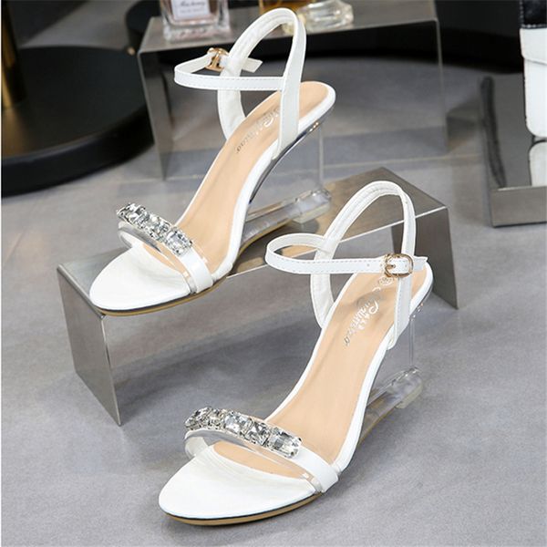 

female eight-inch shoes fetish silver crystal bombs clear luxury heels uq1e, Black