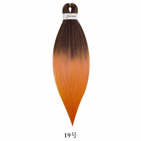 

shanghair 26 inch pre stretched braiding hair extensions 90g/pcs ombre easy jumbo braids hair 26" synthetic crochet braids black brown