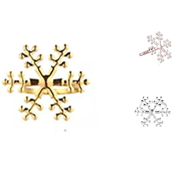 

napkin rings 6 pcs christmas snowflake shaped dinning table setting button ring