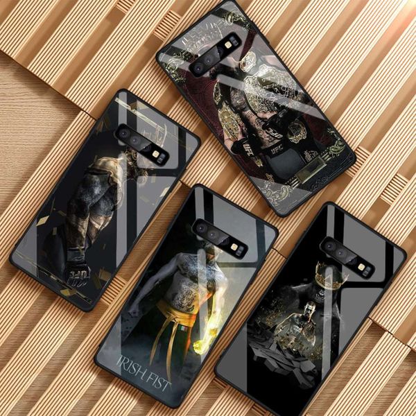 

conor mcgregor the king tempered glass case is suitable for samsung galaxy a6, a6s, a8, j6, j8, , note 8, 9, s8, s9, s10 plus