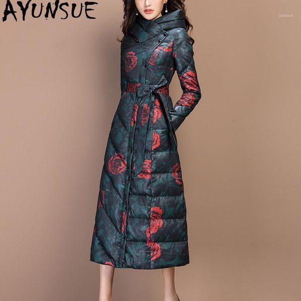 

ayunsue women's down jacket winter jacket women clothes 2020 korean long jackets for women warm parka chaqueta mujer my38981, Black