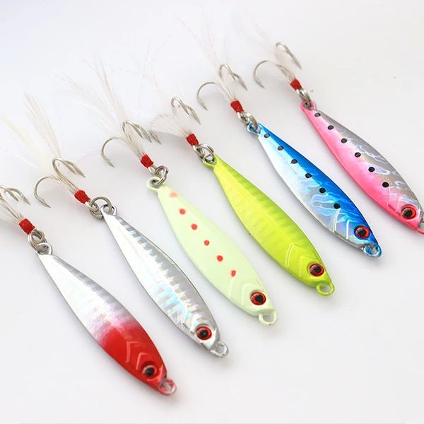 Guss Jig Metalllöffel 5/10/15/20/24/30 g Ufer Guss Jigging Blei Fisch Meer Bass Fischerei Künstliche Köder Tackle