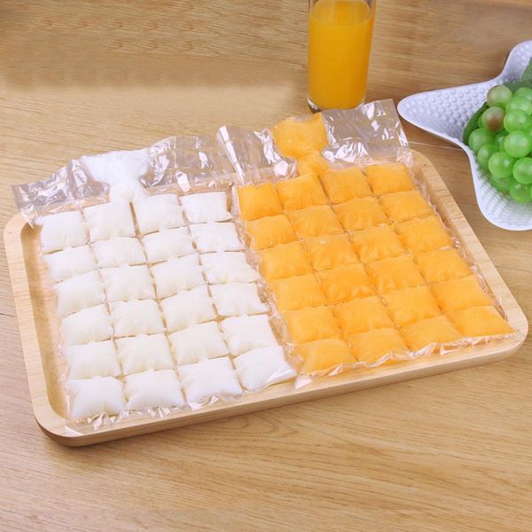 

10pcs disposable ice making bags with 24 grids transparent frozen ice cube tray mold self sealing cooking diy tool moulds bbylqd
