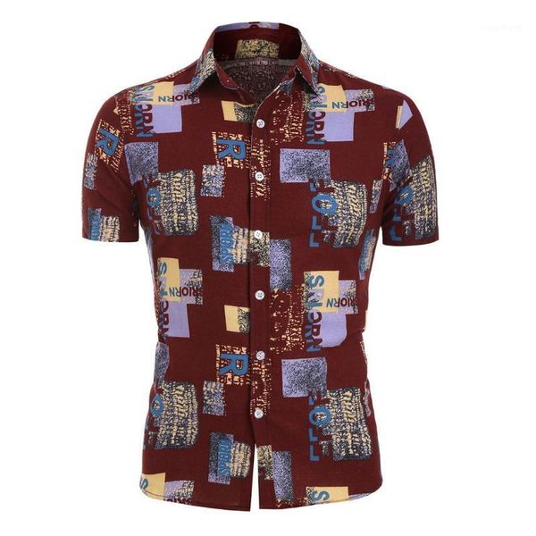 

casual short sleeve harajuku shirt men hawaiian printed splicing shirts for men fashion lapel harajuku shirt chemise homme1, White;black