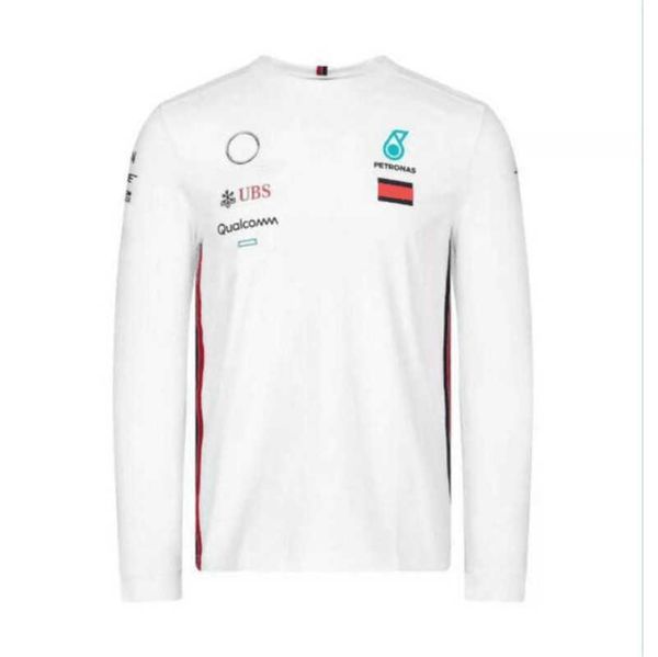 

luxury petronas mercedes mens t shirts brand sweatshirts amg f1 formula one racing women casual long sleeve t-shirts benz lewis hamilton tea, White;black