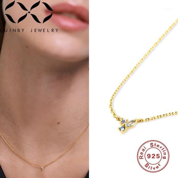 

quinby necklace women gold european and american trend light luxury 925 sterling silver ins wind diamond bee necklace1