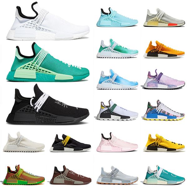 

wholesale 2020 pharrell williams nmd human race sport running shoes mens womens black white green breathe through nobel ink trainers 36-47, White;red