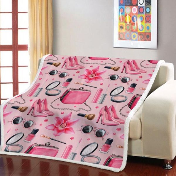 

3d печать высокие каблуки с капюшоном мягкое носимое одеяло макияж флис домашний декор nap офисный бросок