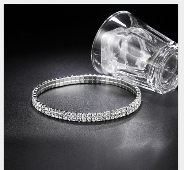 

sparkly crystal rhinestone stretch anklet горячая распродажа летний пляж босиком сандалия лодыжки цепочка анклаты ноги ювелирные изделия sqc, Red;blue