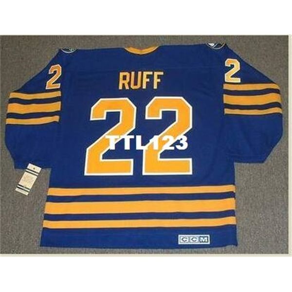 

mens #22 indy ruff buffalo sabres 1988 ccm vintage retro away hockey jersey or custom any name or number retro jersey, Black