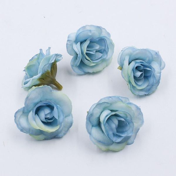 

10 шт. 4 см искусственный цветок шелк розовая головка для свадебных семейных вечеринок украшения diy венок записки шляпа jllckz mx_home