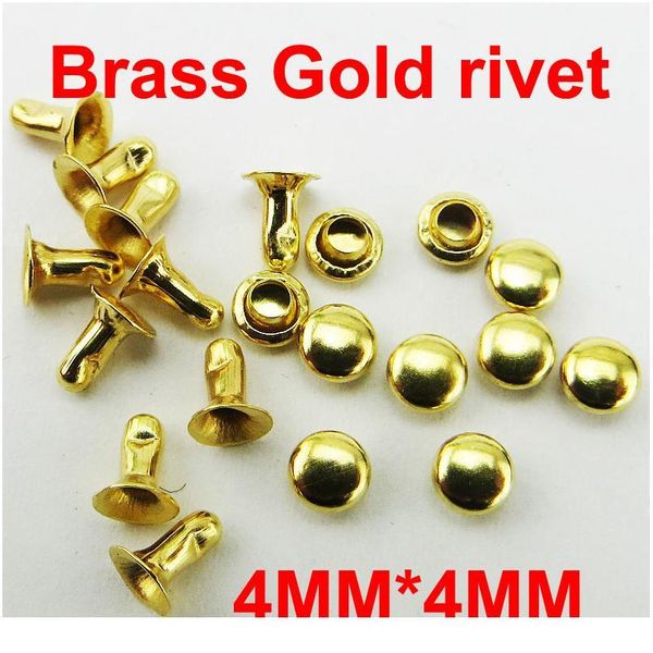 

200pcs 4mm brass bronze tone buttons sewing clothes accessory handbag fits brand rivet mr-018g 20 jllbab, Silver