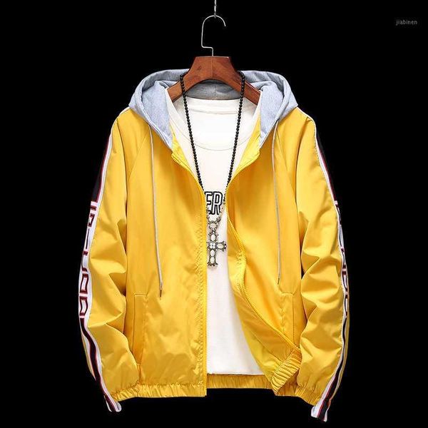 

men casual spring autumn jacket 2020 new arrival knitted hat hooded zipper up jackets outwear male clothes1, Black;brown