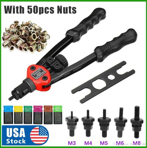 

usa 12'' rivet gun kit rivnut thread setting tool nut setter nutsert metric sae
