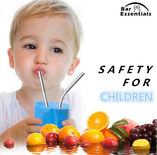 

reusable drinking 304 stainless steel metal straw with cleaner brush for mugs bar tooloutletg3gd