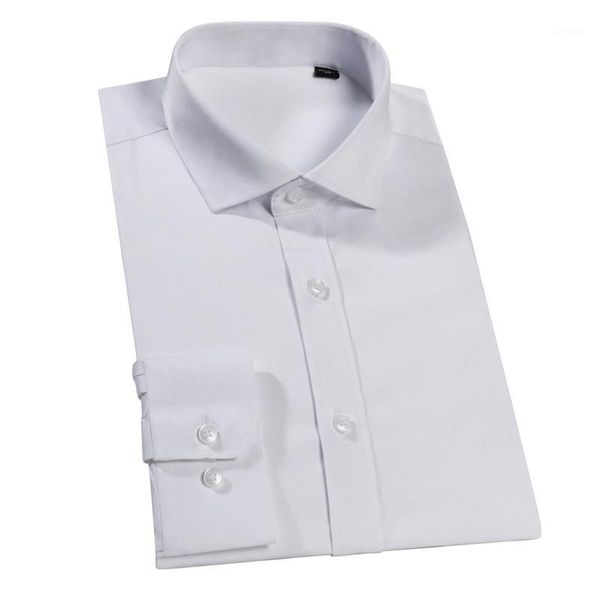 

2020 men's formal business casual shirt fashion simple classic wild men's long sleeve shirt1, White;black