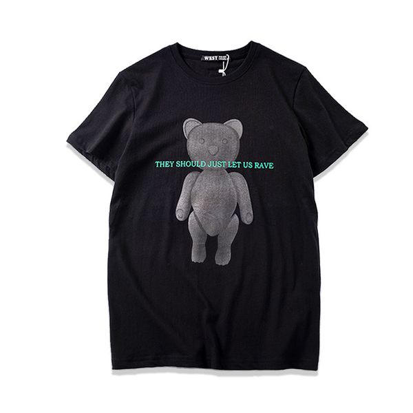 

2021 new high news 19ss dear man bee doll hip shirt skateboard cotton street t-shirts kenye # bb10 pjri, White;black