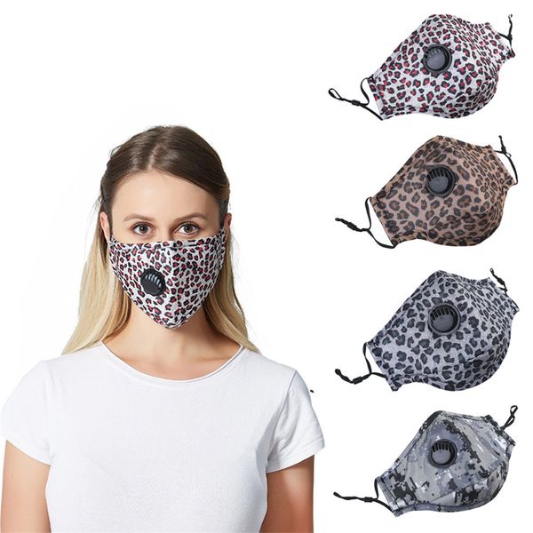 

designer mask black face anti-fog leopard models with valve camo dust sunscreen masks