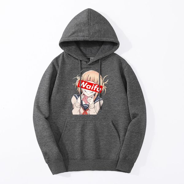 

новое прибытие 2019 весна зима himiko toga print men hoodie my hero academ japan anime mens толстовка deku flece men cousssuit, Black