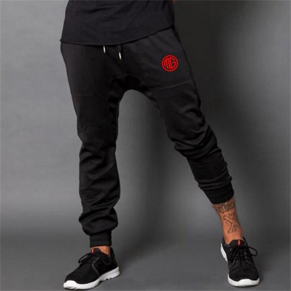 

news mens gyms pants casual elastic cotton fitness mens workout pants skinny sportswear sweatpants trousers joggers pants, Black