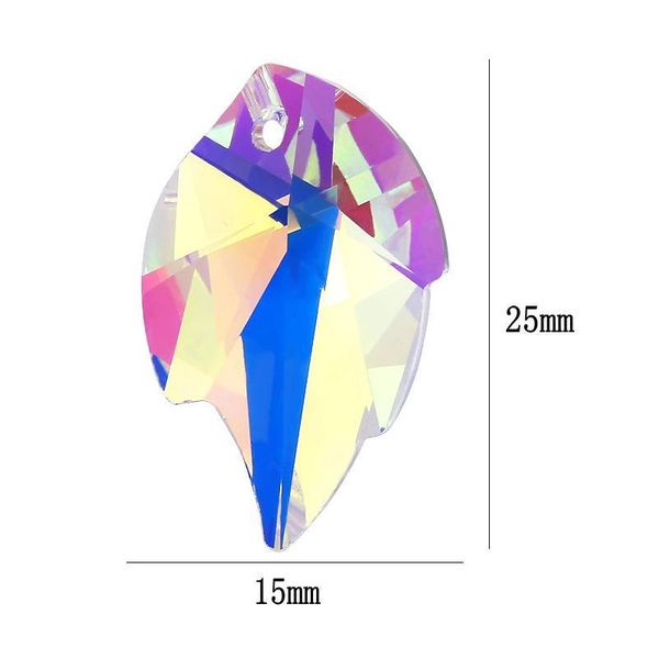 

25mm 6735 leaf pendant crystal leaf rhinestones beads gens for earring necklace diy jewelry accessories qylhce
