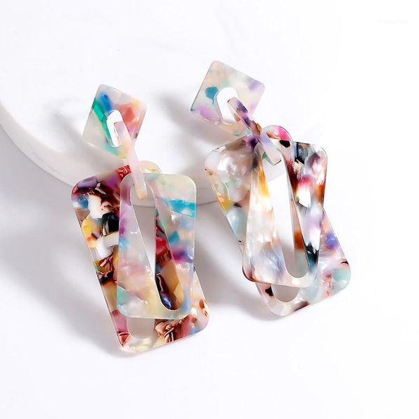 

trendy leopard tortoiseshell earrings for women geometric acrylic drop earrings vintage jewelry aretes de mujer modernos 20201, Silver