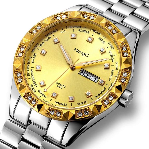 

watch oec804 watch men's diamond watch, Slivery;brown