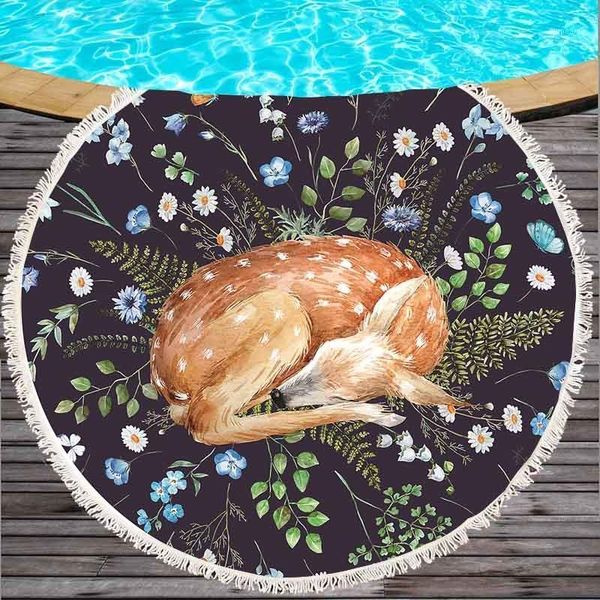 

towel moon beach bath thicking round printed microfiber fabric tapestry yoga mat blanket 600g1