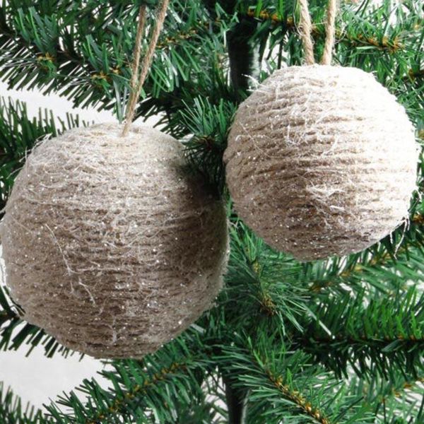 Decorazioni natalizie 1 pz 8 cm 10 cm Corda Schiuma Palla di Neve Decorazioni Albero1