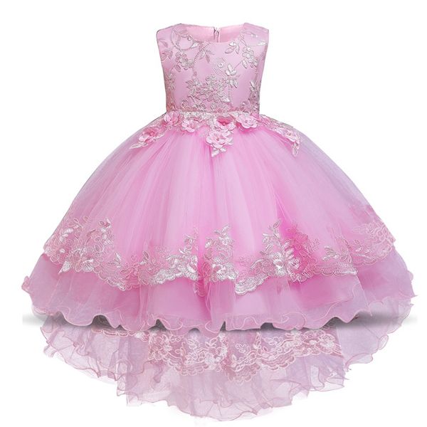 Fancy 4- 10 anni BAMBINA VESTIMENTE BAMBINI A DUSSI LUNGA LUNGO Abito per ragazze vestito da principessa per l'autunno inverno abbigliamento Vestido infantil LJ200923