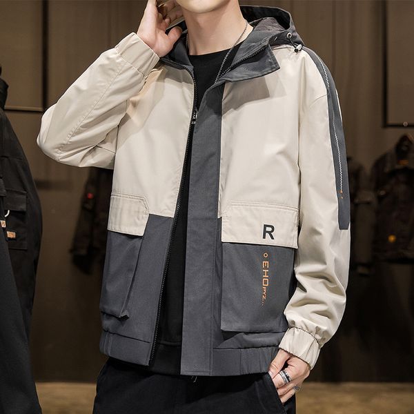 

men's coat spring and autumn jacket in 2020, Black;brown