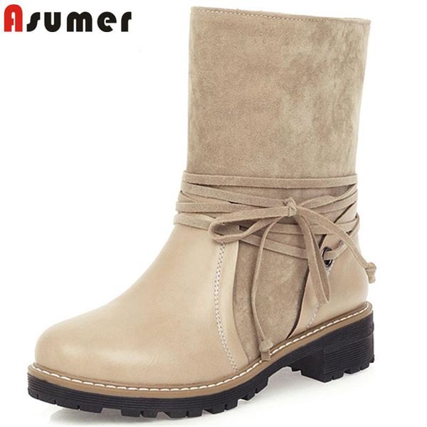 

boots asumer 2021 est ankle women pu flock autumn winter short comfortable low heels casual shoes female big size 43, Black