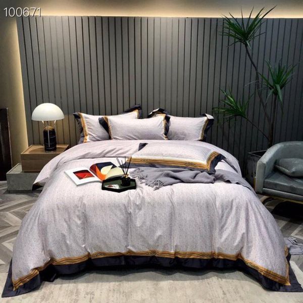 

bedding sets 4pcs nature colored cotton ropa de cama king size bed linen patchwork duvet cover pillowcases  double housse couette 220